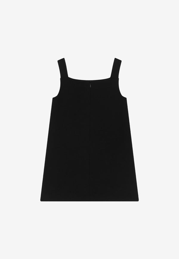 Dolce & Gabbana Kids Girls DG Logo Sleeveless Dress Black L5JD5J G7F9N N0000