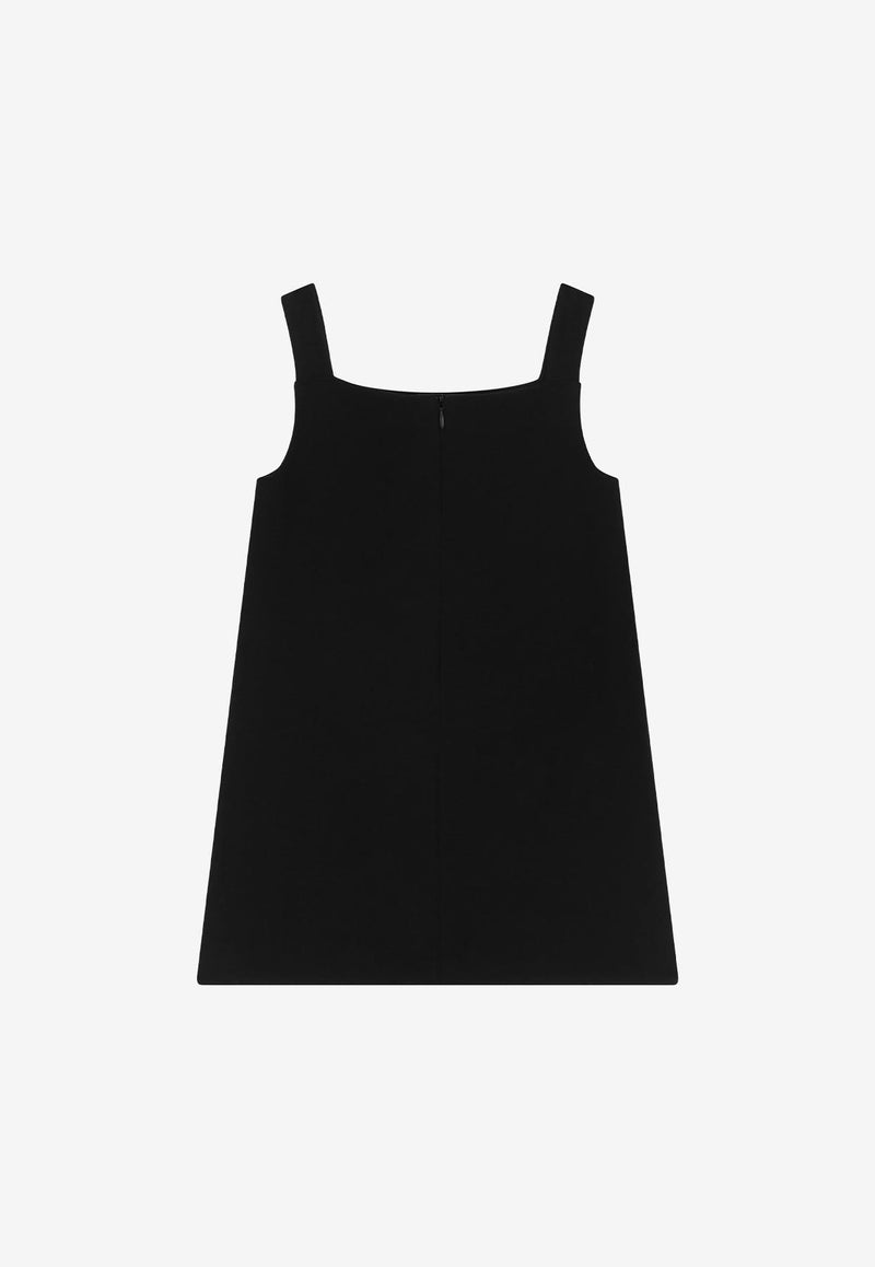 Dolce & Gabbana Kids Girls DG Logo Sleeveless Dress Black L5JD5J G7F9N N0000