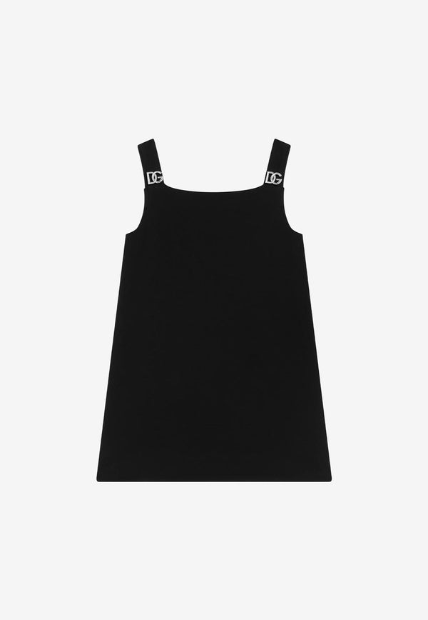 Dolce & Gabbana Kids Girls DG Logo Sleeveless Dress Black L5JD5J G7F9N N0000