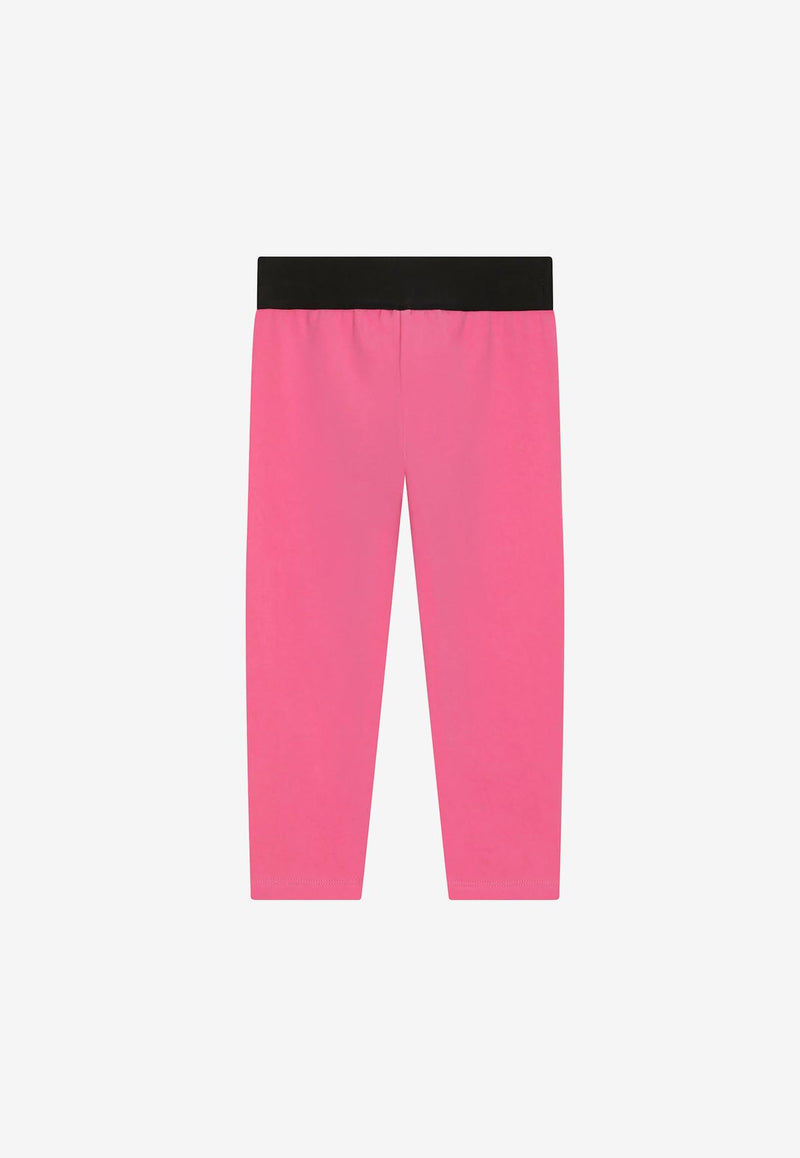 Dolce & Gabbana Kids Girls Logo Waistband Leggings Pink L5JP3J G7F9G F0728
