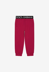 Dolce & Gabbana Kids Girls Branded Waist Track Pants Fuchsia L5JP9G G7E3Z F0877