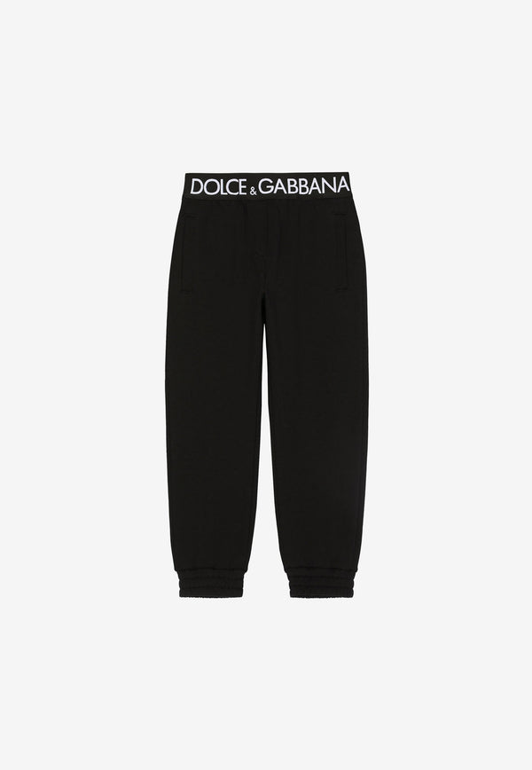 Dolce & Gabbana Kids Girls Logo Track Pants Black L5JP9G G7E3Z N0000