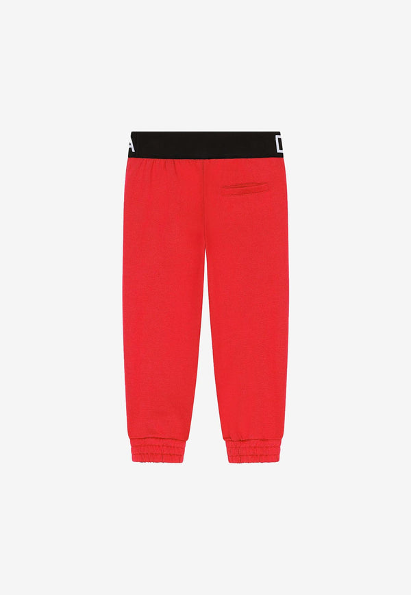 Dolce & Gabbana Kids Girls Branded Waist Track Pants Red L5JP9G G7E3Z R0156