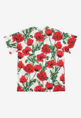 Dolce & Gabbana Kids Girls Floral Print T-shirt Multicolor L5JTHX HS7LK HA3VN