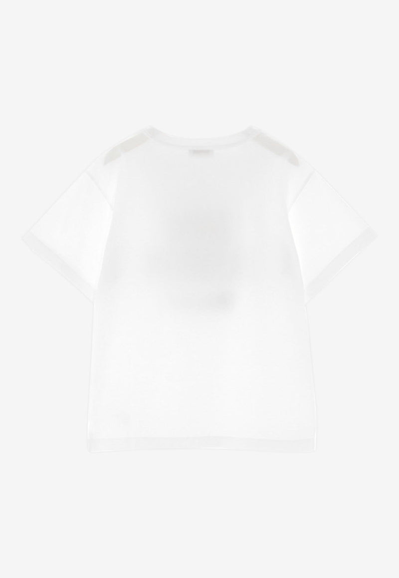 Dolce & Gabbana Kids Girls 2000 Fashion Moment Print T-shirt White L5JTIY G7C2X W0800