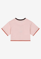 Dolce & Gabbana Kids Girls Orange Print T-shirt Pink L5JTJY G7E1E HF4AN