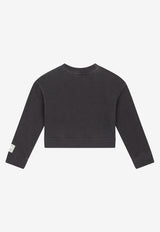 Dolce & Gabbana Kids Girls Love Print Sweatshirt Blue L5JW6R G7D2D B0665