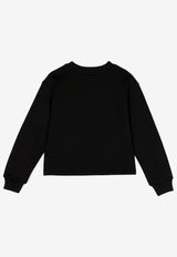 Dolce & Gabbana Kids Boys DG Crewneck Sweatshirt Black L5JW8H G7H7Z N0000