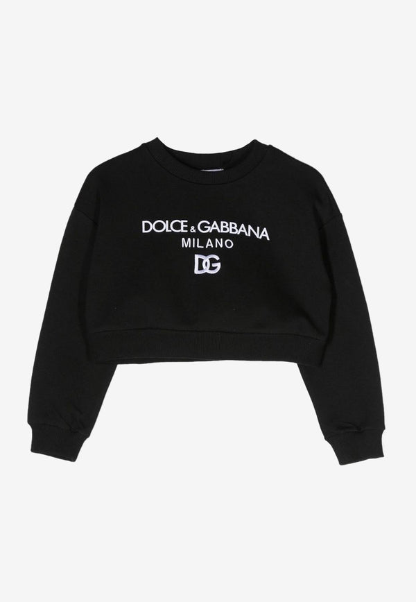 Dolce & Gabbana Kids Girls DG Milano Sweatshirt Black L5JW8S G7I0J N0000