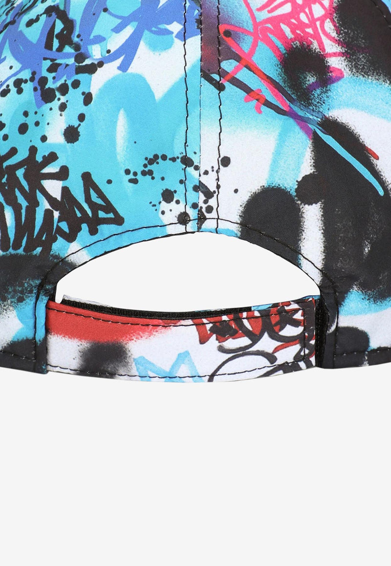 Dolce & Gabbana Kids Boys Graffiti Print Baseball Cap Multicolor LB4H80 G7F6A HH4DX