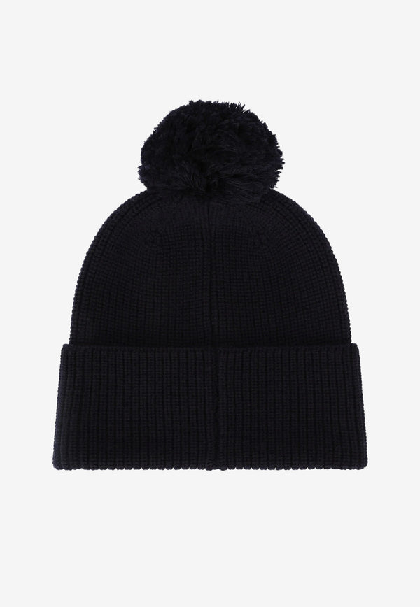 Dolce & Gabbana Kids Kids DG Logo Patch Knitted Hat Black LBKH79 JBVV2 B0665
