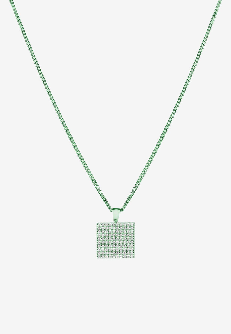 EÉRA Special Order - Diamond Embellished Long Beach Necklace Green LBNEME15U2