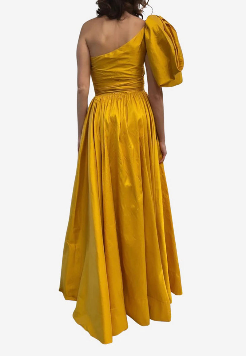 Leal Daccarett Isla Negra One-Shoulder Gown Yellow LDOING