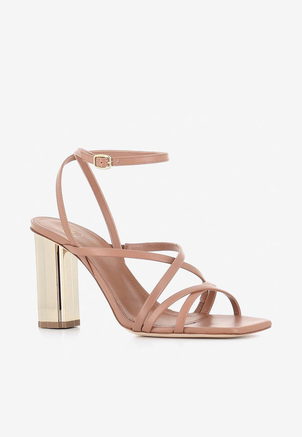Malone Souliers Lesly 90 Block Heels Sandals LESLY 90-3 NUDE