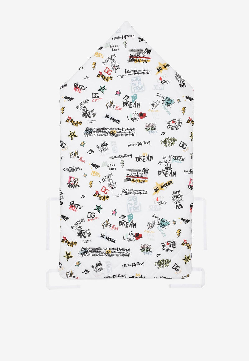 Dolce & Gabbana Kids Baby Boys DG Rock Print Sleep Sack White LNJA89 G7E9O HW4DZ