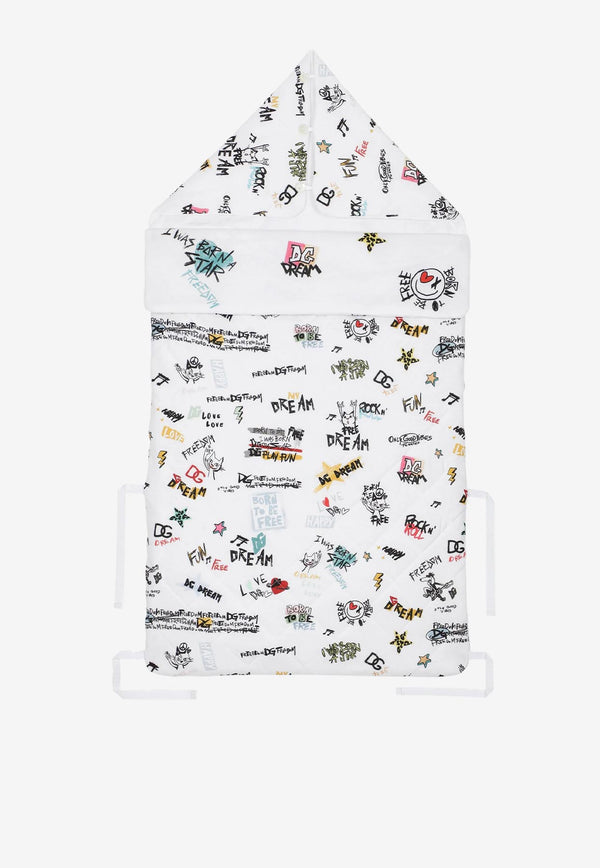 Dolce & Gabbana Kids Baby Boys DG Rock Print Sleep Sack White LNJA89 G7E9O HW4DZ