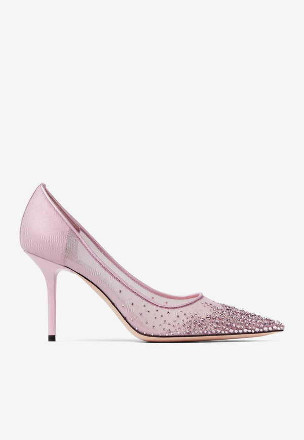 Jimmy Choo Love 85 Pumps with Dégrade Crystals Wisteria LOVE 85 NYT LIGHT WISTERIA MIX