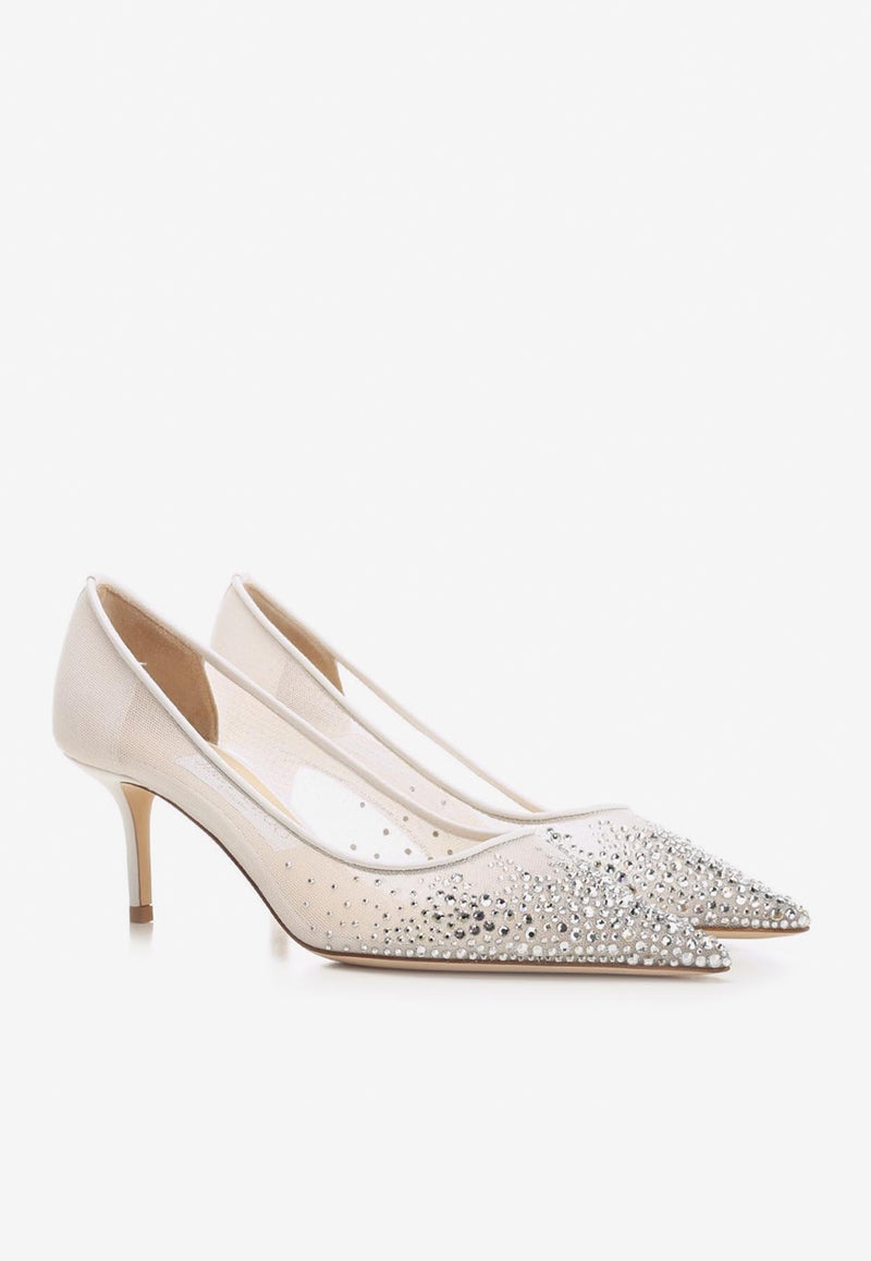 Jimmy Choo Love 65 Crystal-Embellished Pumps White LOVE 65 NYT WHITE/CRYSTAL