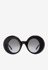 Loewe Oversized Oval Sunglasses LW40089IBLACK