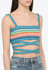 Alanui Crochet Cropped Top Multicolor LWHA086S23KNI001/M_ALANU-8484