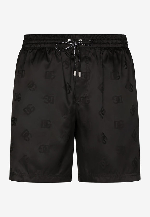 Dolce & Gabbana Logo Jacquard Shorts Black M4A13T FJSCE N0000