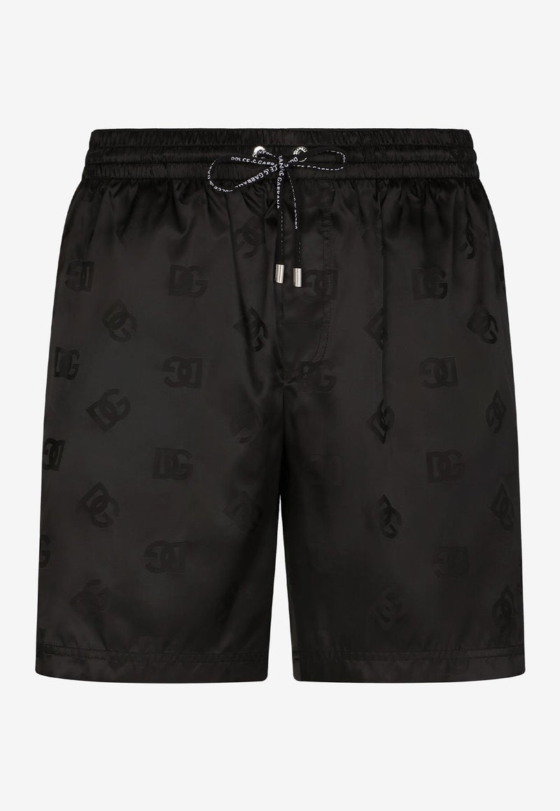 Dolce & Gabbana Logo Jacquard Shorts Black M4A13T FJSCE N0000