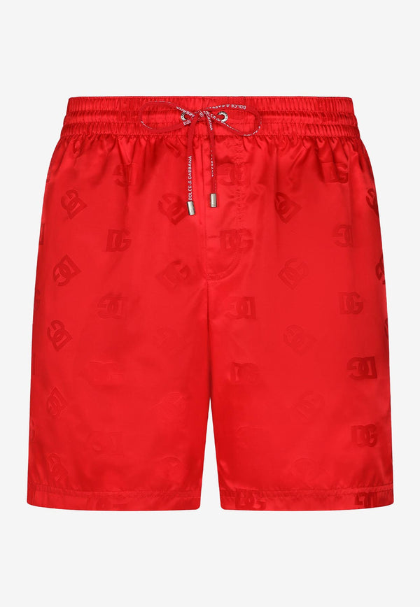 Dolce & Gabbana Logo Jacquard Shorts Red M4A13T FJSCE R0046