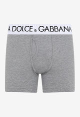 Dolce & Gabbana Logo Waistband Boxers Gray M4B98J OUAIG S8291