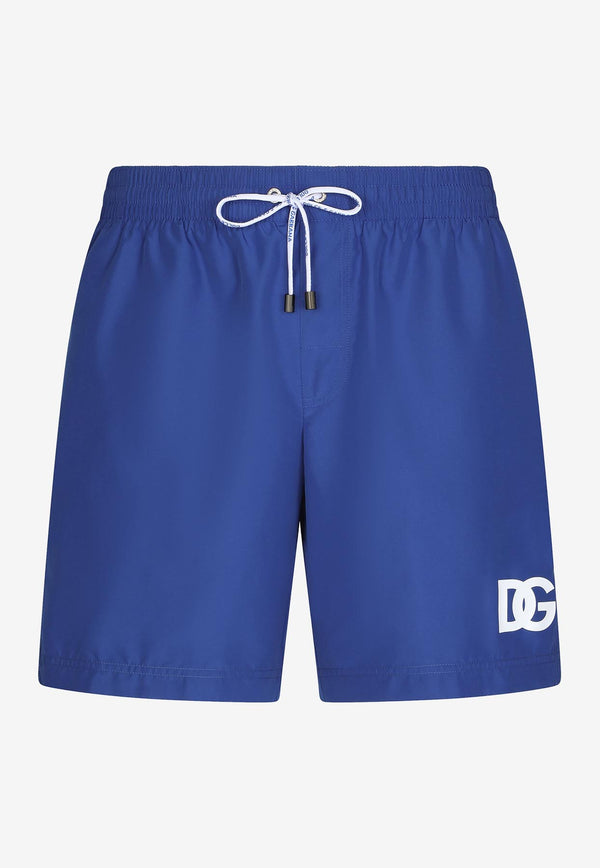 Dolce & Gabbana Logo-Print Color-Block Swim Shorts Blue M4E39T FUSFW B0789
