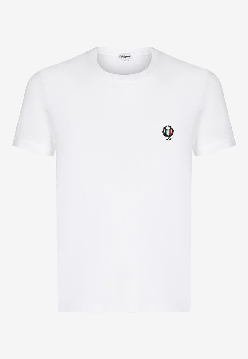 Dolce & Gabbana Bi-Elastic Short-Sleeved T-shirt White M8C03J FUECG W0800