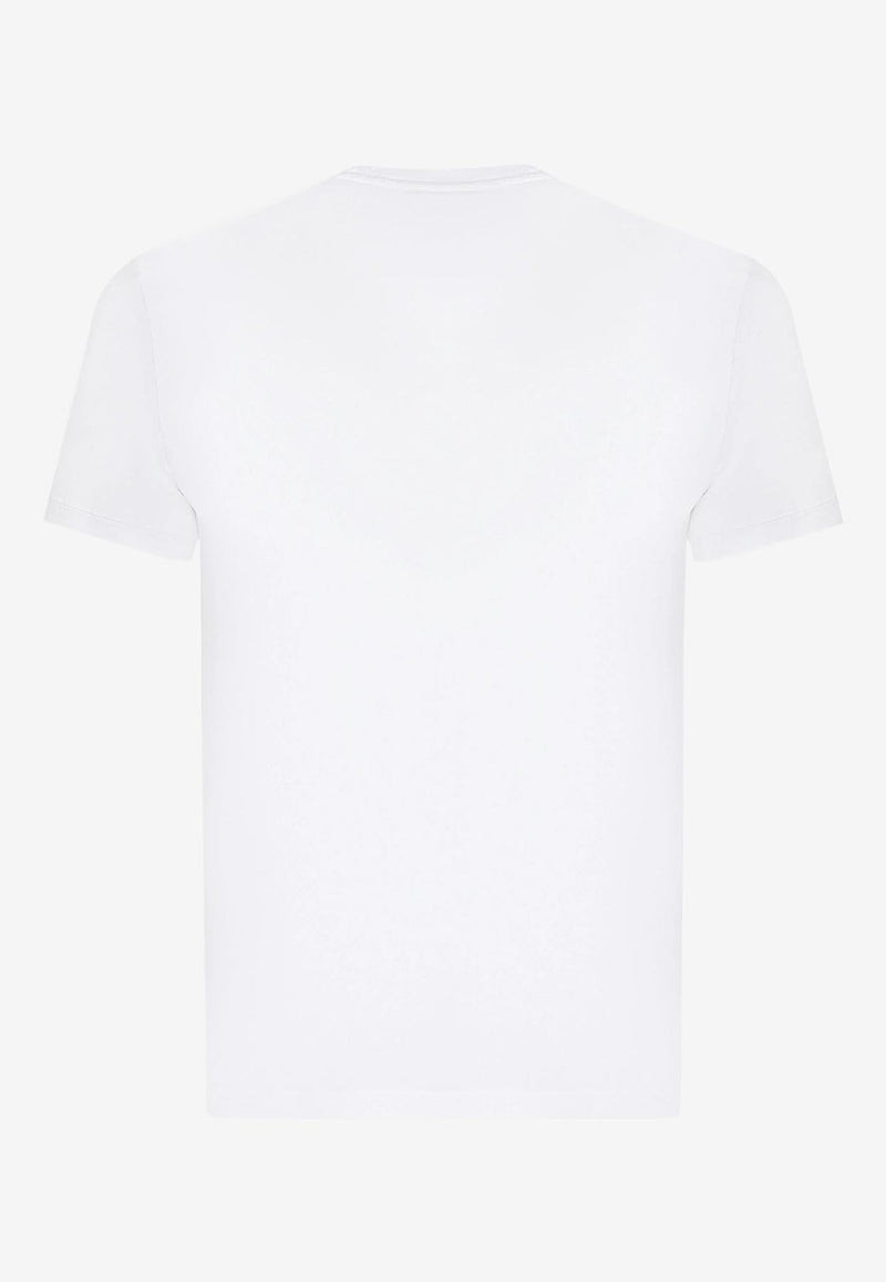 Dolce & Gabbana Bi-Elastic Short-Sleeved T-shirt White M8C03J FUECG W0800