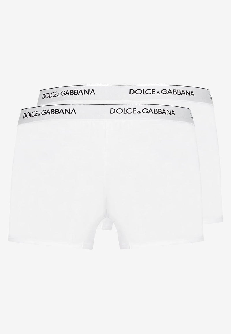 Dolce & Gabbana Logo Waistband Boxers - Set of 2 White M9C07J FUGIW W0800