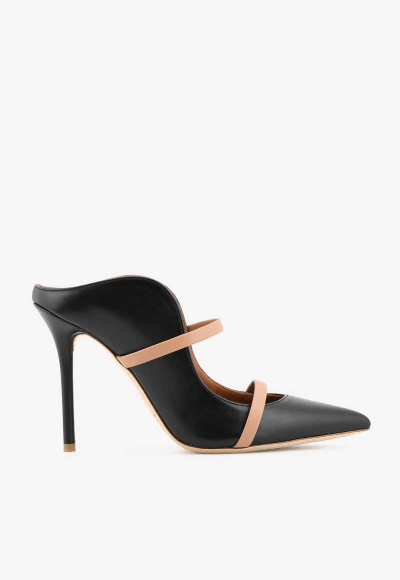 Malone Souliers Maureen 100 Mules in Nappa Leather MAUREEN100-50BLACK