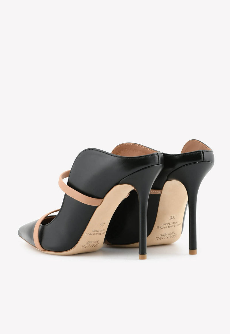 Malone Souliers Maureen 100 Mules in Nappa Leather MAUREEN100-50BLACK