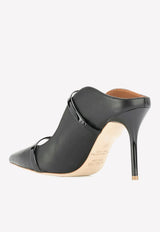 Malone Souliers Maureen 85 Pointed Mules in Leather Black MAUREEN MS 85-23 BLACK/BLACK