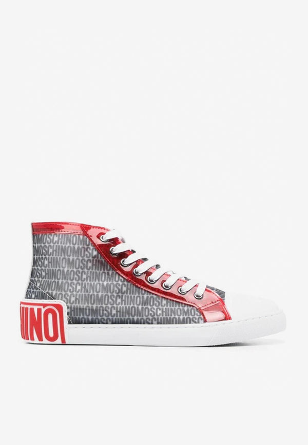 Moschino Lost & Found Mesh High-Top Sneakers MB15452G0GGW010D RETELOST FOUND/ROS Multicolor