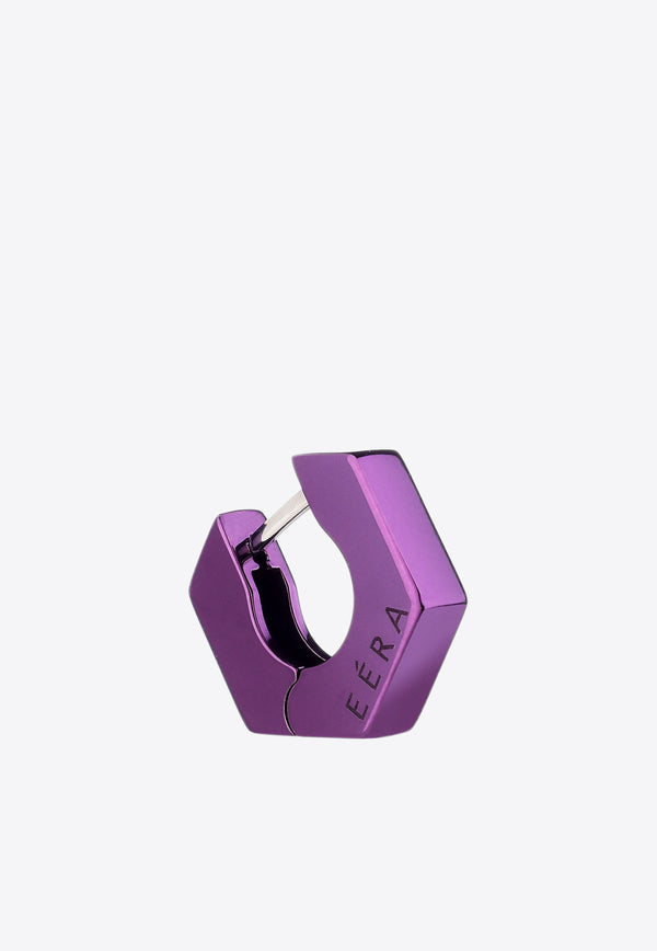 EÉRA Special Order - Mini Dado Hoop Earring in 18k Gold Purple MDERME11U1