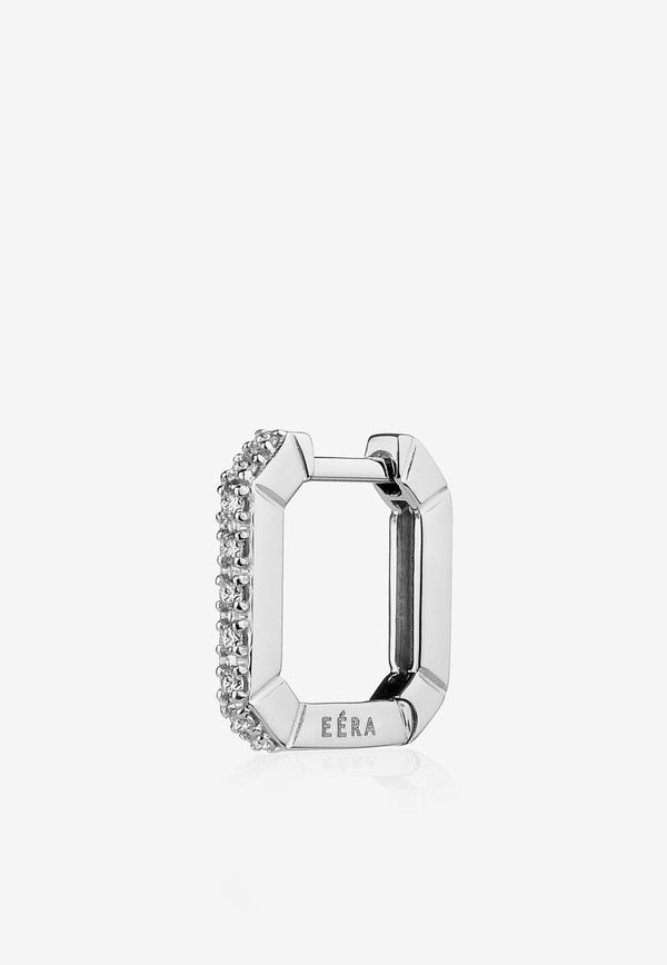 EÉRA Special Order - Mini Diamond Paved earring in 18-karat White Gold Silver MNERFP02U4