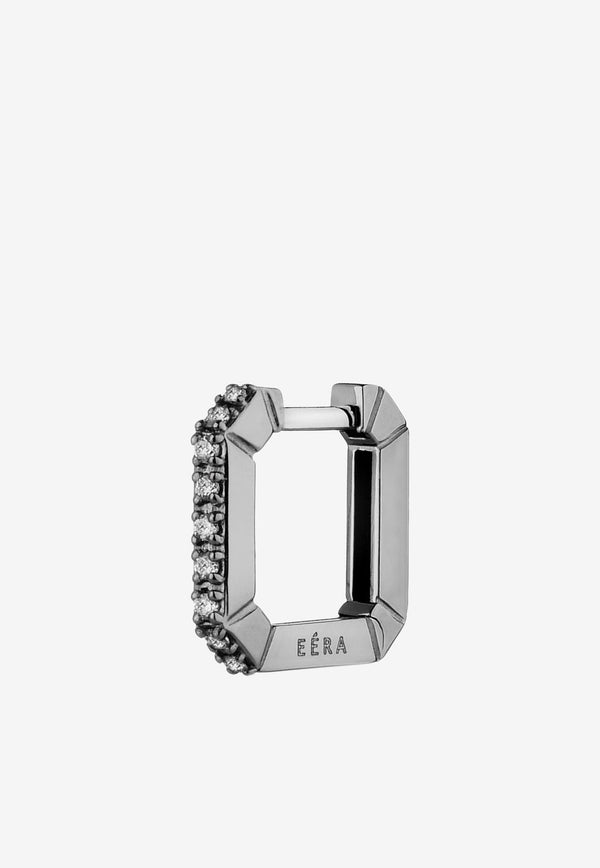EÉRA Special Order - Diamond Embellished Mini EERA Hoop Earring in 18k Gold Metallic MNERFP03U4