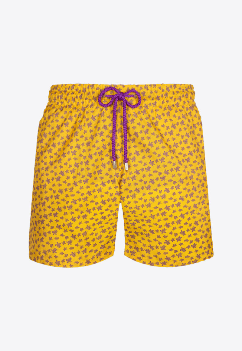 Vilebrequin Moohina Micro Ronde des Tortues Swim Shorts Yellow MOHH0J39-118