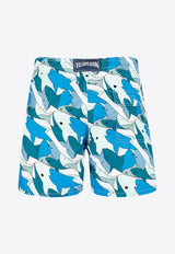 Vilebrequin Moorea Shark All Around Swim Shorts MOOU3B29-373 Blue