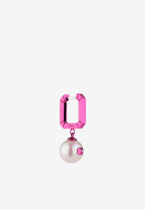 EÉRA Special Order - Mini Pearl Drop Earring in 18k Gold Fuchsia MPERME14B1