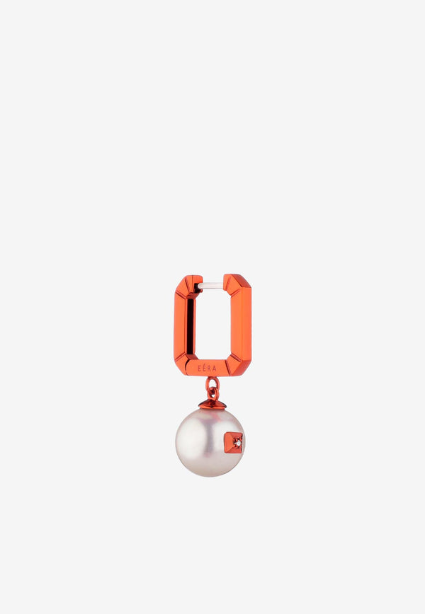 EÉRA Special Order - Mini Pearl Drop Earring in 18k Gold Orange MPERME17B1