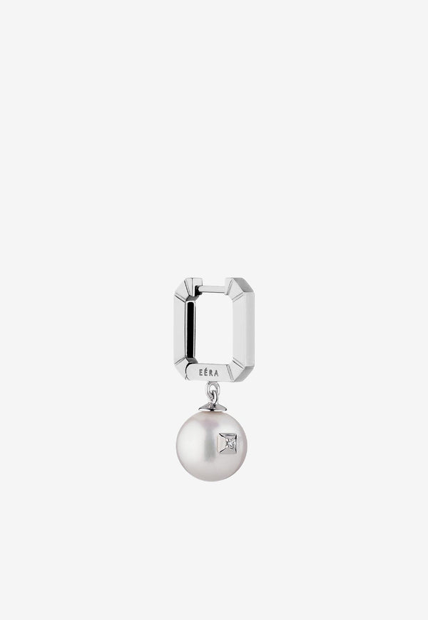 EÉRA Special Order - Mini Pearl Drop Earring in 18k Gold White Gold MPERPL02B1