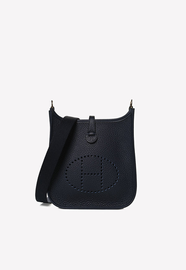 Hermès Mini Evelyn in Bleu Nuit Taurillon Clemence with Gold Hardware Bleu Nuit HMEBNTCGH