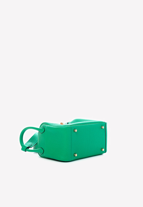 Hermès Mini Lindy 20 in Menthe Taurillon Clemence with Gold Hardware Green ML20MTCGHW
