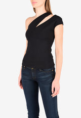 One-Shoulder Top with Cut-Out Detail