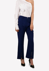 Tailored Flared Pants with Silver-Tone Hardware