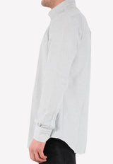 Salvatore Piccolo Pinstripe Long-Sleeved Shirt White LS 365--BIANCO/BLU