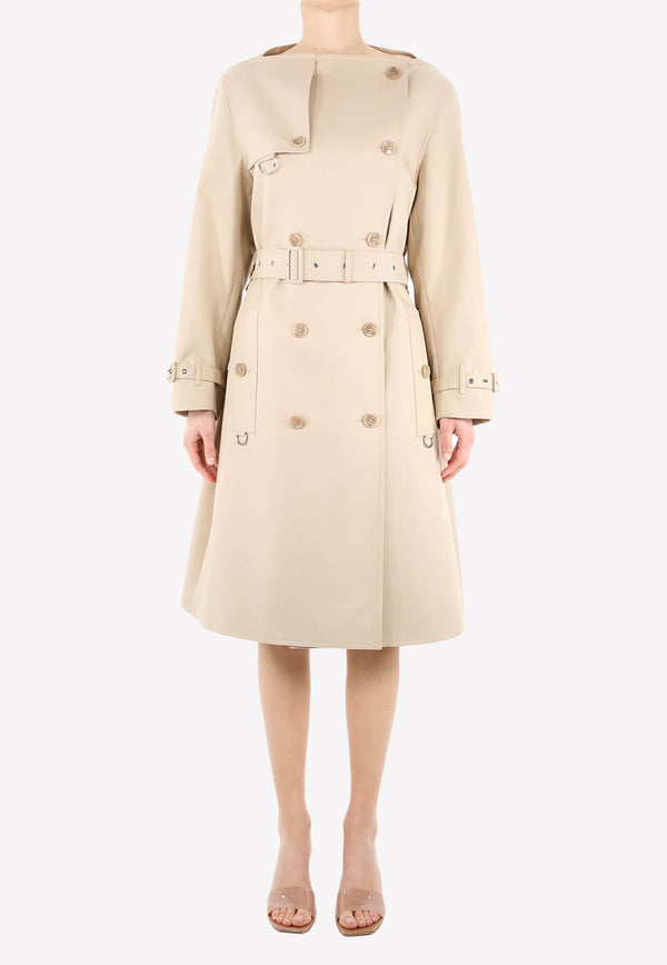 Burberry Double-Breasted Trench Coat 8054565--A7405 Beige